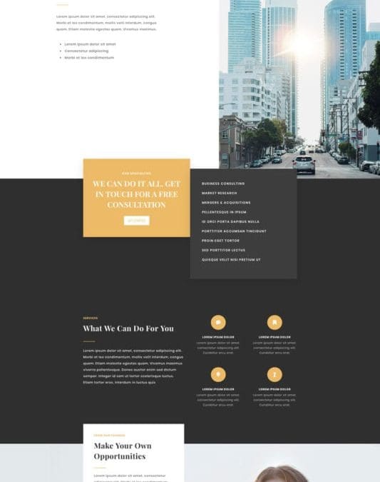 Business Consultant Landing Page