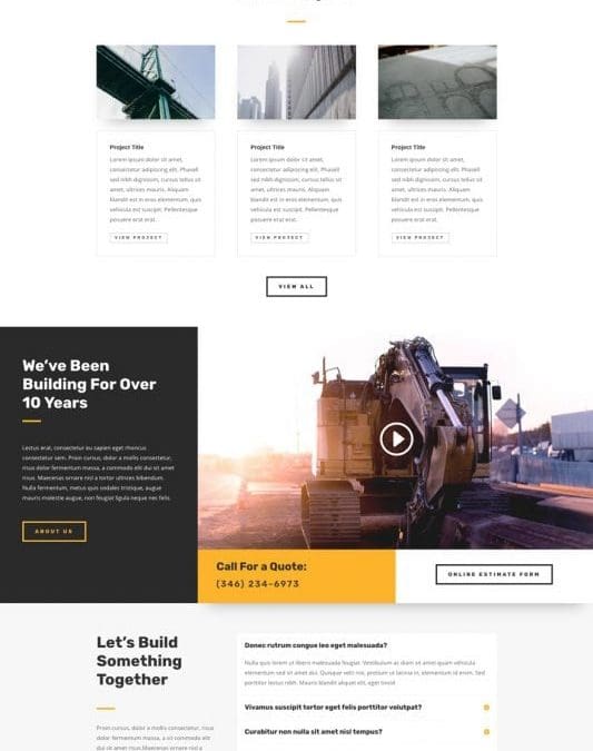 Construction Company Landing Page