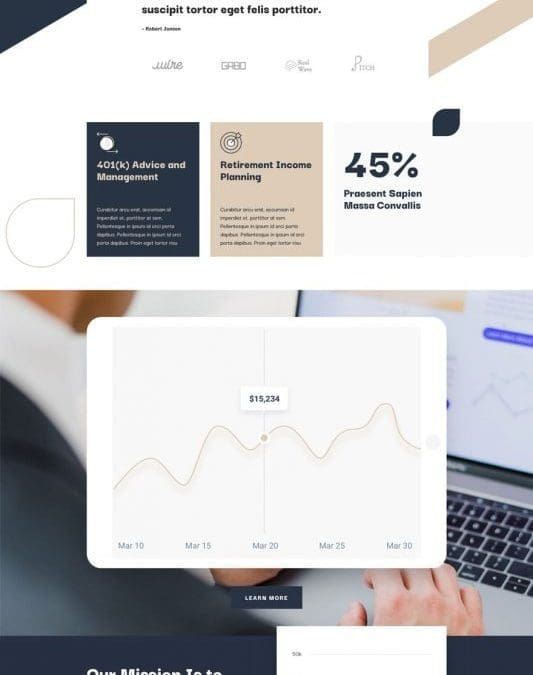 Financial Advisor Landing Page