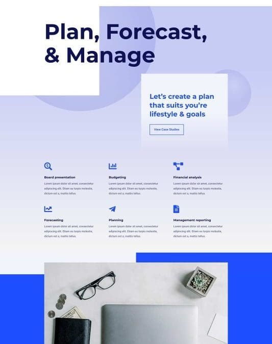 Financial Services Landing Page