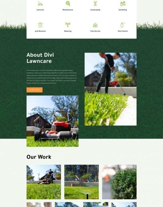 Landscape Maintenance Landing Page